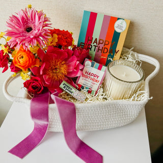 Birthday in Bloom | Birthday Gift Basket - Plum Sage Flowers
