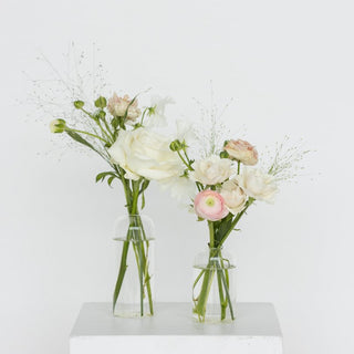 Ivory & Blush Bud Vase - Plum Sage Flowers