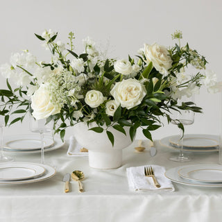 Ivory & Blush Medium Arrangement - Plum Sage Flowers