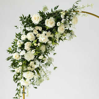 Ivory & Green Large Arch Spray - Plum Sage Flowers