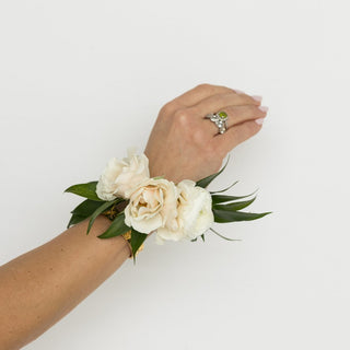 Pastel Wrist Corsage - Plum Sage Flowers