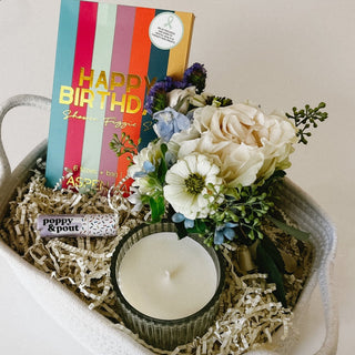 Birthday in Bloom | Birthday Gift Basket - Plum Sage Flowers