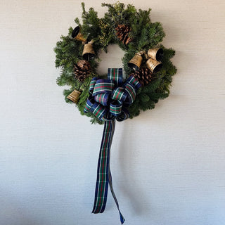 Teddy Wreath | Fresh Mixed Greenery Holiday Wreath - Plum Sage Flowers