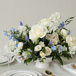 Ivory & Blue Large Arrangement - Plum Sage Flowers