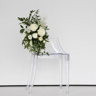 Ivory & Blush Chair Spray - Plum Sage Flowers