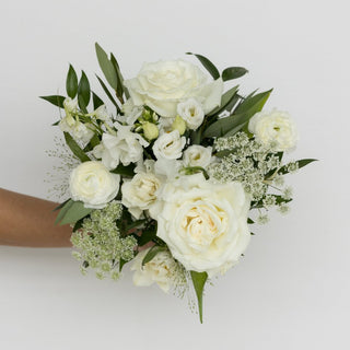 Ivory & Blush Small Bouquet - Plum Sage Flowers