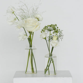 Ivory & Green Bud Vase - Plum Sage Flowers