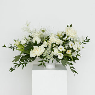 Ivory & Green Large Arrangement - Plum Sage Flowers