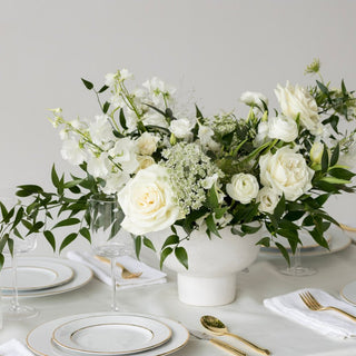 Ivory & Green Medium Arrangement - Plum Sage Flowers