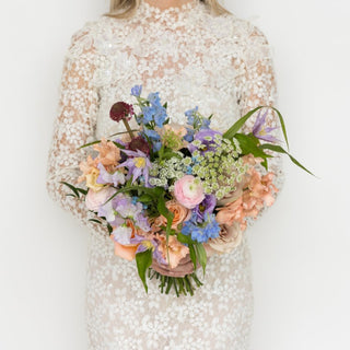 Pastel Bridal Bouquet - Plum Sage Flowers